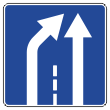 Дорожный знак 5.15.6 «Конец полосы» (металл 0,8 мм, II типоразмер: сторона 700 мм, С/О пленка: тип А коммерческая)